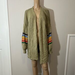 🎆Dokotoo Cardigan with striped multicolor sleeve